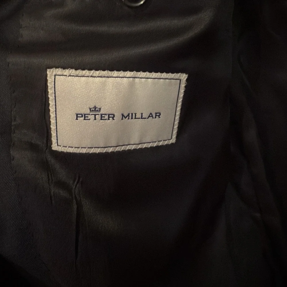 Peter Millar Wool Sport Coat 2-Button Blazer Men's Size 48T‎ Navy
